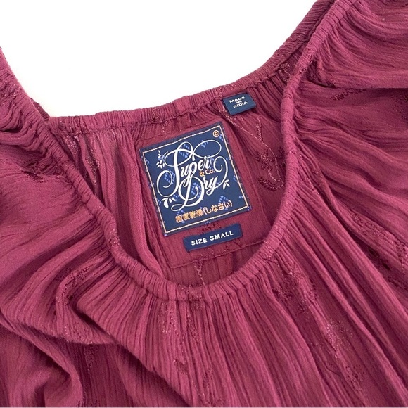 Superdry off shoulder bohemian style top - Picture 8 of 8